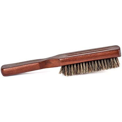 GranNaturals Soft Bristle Hair Brush for Men - Boar Bristle Brush for Styling Beards, Fades, Smoothing Hair and Waves - Natural Wooden Hairbrush