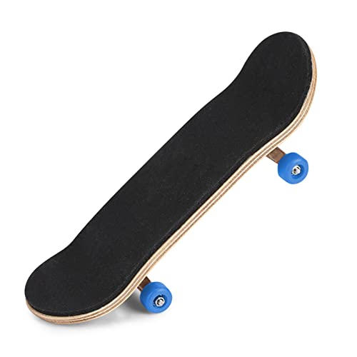 1Pc Maple Wooden Alloy Fingerboard Finger Skateboard Box with Reduce Pressure Kids - color: Dark Blue