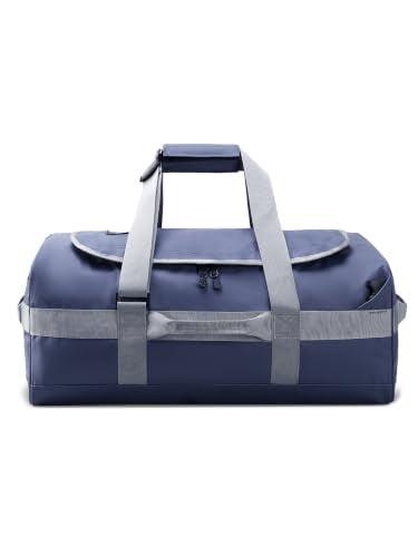 MIER 40L/60L/90L Water Resistant Backpack Duffel, Heavy Duty Duffle Bags | Heavy-Duty; Inner Zipper Pockets; Suit for Travel Gym Camping Sports Weekend Getaways; Convertible with Backpack Straps - color: Navy Blue, size: 90l