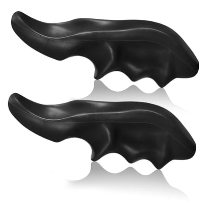 Nuanchu 2 Pcs Black Thumb Saver Massage Tool Deep Tissue Massager for Pressure Reflexology Professional Neck Shoulder Back Foot Stress Relief - color: Black