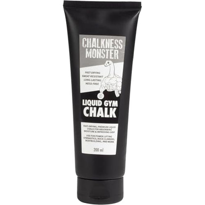 Liquid Gym Chalk - Mess-Free - Premium Sweat Resistant Long Lasting Grip - Quick Dry Hand Grip for Gymnastics, Rock Climbing, Power Lifting and More - Chalkness Monster - size: 200mL