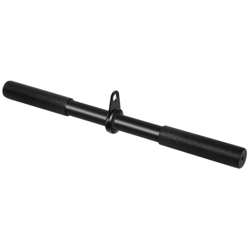Pulldown Straight Bar Rotating Steel with Rubber Grips LAT Pull Down Handle for Pulley Cable Machine Triceps Training Rowing Machine Attachment for Home Gym Strength Exercise