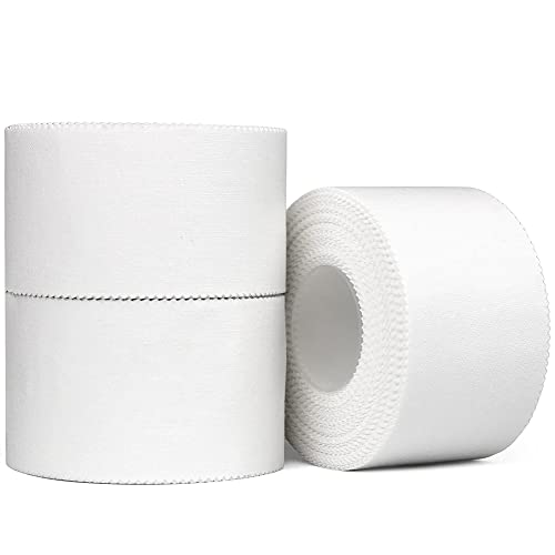 Affordtex Athletic Sports Tape – 3 Adhesive Rolls -No-Sticky Residue – White Medical Tape - Sport Tape -Skin Friendly Athletic Tape 1.5" x 15 Yards for Athletes, Coaches, Amateurs (3, White) - color: White - 45 yards