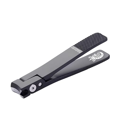 Made in Solingen, Germany - Apexay Professional Nail Clipper – Surgical Stainless Steel | Travel-Size Manicure & Pedicure Tool in Genuine Leather Case | Ethically Made in Solingen, Germany. (Black) - color: Black