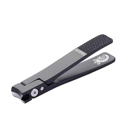 Made in Solingen, Germany - Apexay Professional Nail Clipper – Surgical Stainless Steel | Travel-Size Manicure & Pedicure Tool in Genuine Leather Case | Ethically Made in Solingen, Germany. (Black) - color: Black