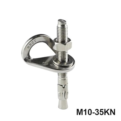 Rock Piton Climb Anchor Point Nut Bolt Hanger Plate Expansion Nail 304 Stainless Steel Caving Climbing Rigging M8 M10 M12(35KN-M10) - color: 35KN-M10