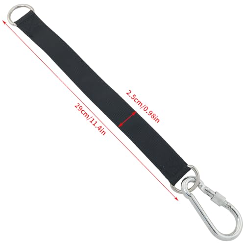 Single Bar Connecting Strap 23cm with Hooks Heavy Duty Multi Functional Extension Belt Indoor Outdoor Swing Accessories Sandbag Rack Home Fitness Training Weight Bag Hanger