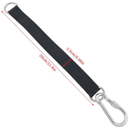 Single Bar Connecting Strap 23cm with Hooks Heavy Duty Multi Functional Extension Belt Indoor Outdoor Swing Accessories Sandbag Rack Home Fitness Training Weight Bag Hanger