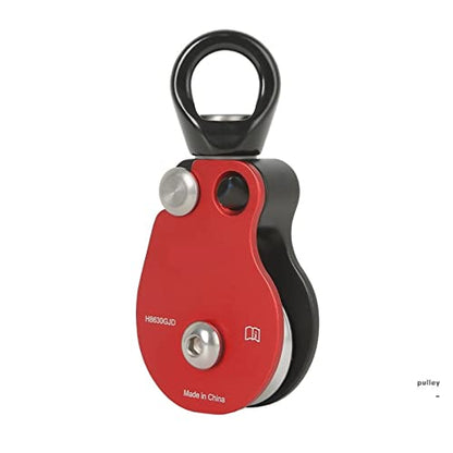 INLIMA Pulley Universal Rock Climbing Wheel Built-in Steel Ball Bearing Hanging Pulley Rotating Ring Side Plate Prevent Rope from Breaking
