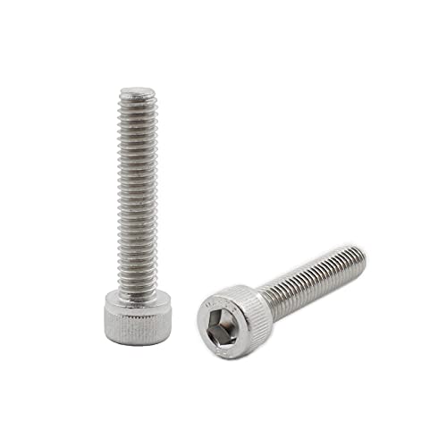 20 PCS Socket Head Cap Screws, TTZEZE 304 Stainless Steel Metric Machine Bolts Hex Socket Screw, Socket Drive Bright Finish Full Machine Threads for Shelf Chair Desk Install Repair (M6x25m) - color: M6, size: 25m
