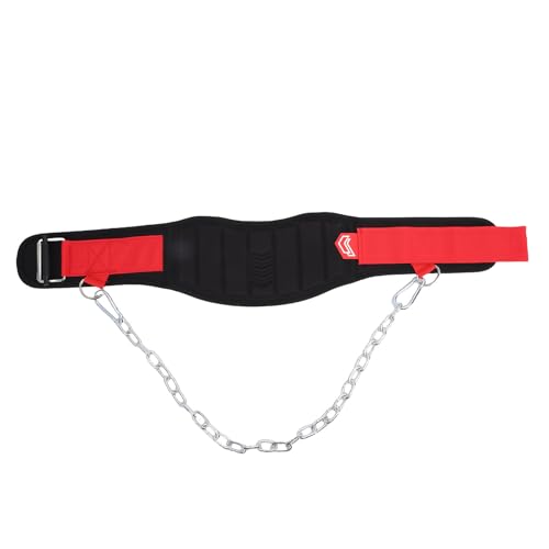 Weighted Dip Belt, Weightlifting Belt with Heavy Duty Chain & Padded Comfort for Pull Ups & Strength Training - color: S