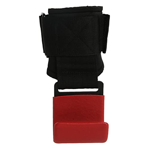 RiToEasysports Sports Weightlifting Hooks,Hand Grip Support Weight Lifting Straps for Deadlift, Powerlifting, Pull Up, Liftups, Shrugs - color: Red