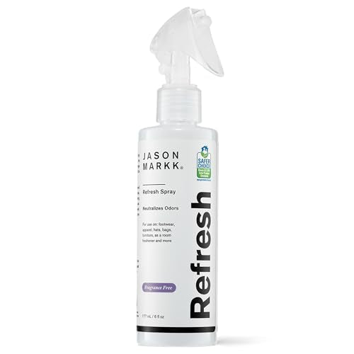Jason Markk Refresh Spray, Shoe Deodorizer, Odor Eliminator, Sneaker Care and Freshener, Ideal for Footwear, Hats, Accessories, Unscented, 6oz