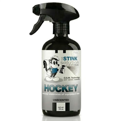 The Stink Solution Hockey Odor Eliminator Spray, Unscented, 1 Pack, 16 oz | Eliminates Sweat and Body Odor at the Source. Deodorizer for Skates, Gloves, Helmets, Guards, Pads and Hockey Bags - size: 16 Fl Oz (Pack of 1)
