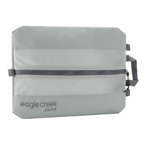 Eagle Creek Pack-It Reveal Shoe Sack - Breathable Shoe Storage Sack for Optimizing Luggage Space - Quick-Drying Material - Lightweight - Translucent Fabric - Washable - Ventilate - color: Grey