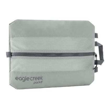 Eagle Creek Pack-It Reveal Shoe Sack - Breathable Shoe Storage Sack for Optimizing Luggage Space - Quick-Drying Material - Lightweight - Translucent Fabric - Washable - Ventilate - color: Grey