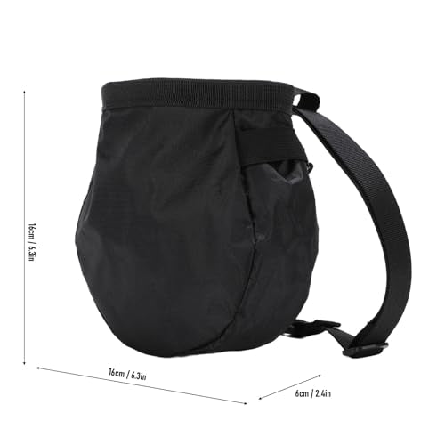 Alomejor Chalk Bag Oxford Cloth Climbing Chalk Bag 16 X 16 X 6 Cm with Fleece Lining Large Capacity Storage Pouch for Rock Climbing Gym Weightlifting