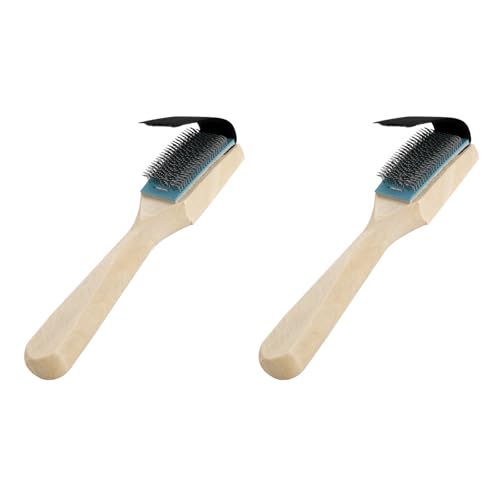 2 Pack Suede Brush for Dance Shoes Sole Cleaning, Wooden Handle Suede Shoe Cleaner, Durable Wire Shoe Cleaning Brush for Suede Sole Dance Shoes, Suede Brush for Shoes
