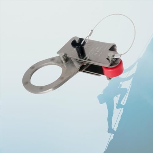 Rope Grab, Arrest Ascender Blocker Sturdy Limiter Rope Protector Fall Protection for Pulley Rappelling Rock Climbing Caving