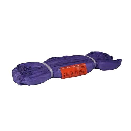 ATERET Powerlift Purple Polyester Endless Round Sling - 4 Feet Length, 2,600 lb. Vertical Capacity, 5,200 lbs Basket - Heavy Duty Poly Lifting Sling - color: 01 Purple - Vertical Capacity 2,600 lbs, size: 4FT