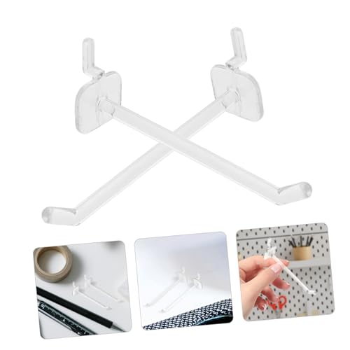 Veemoon Oval Hole Pegboard Accessories 50pcs Small Pegboard Hooks for Storage Retail Garage Organization Hooks