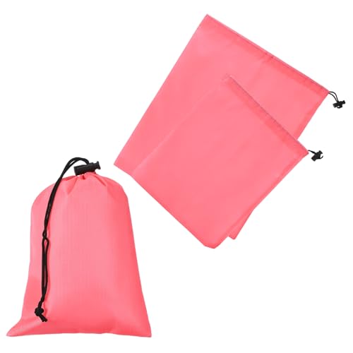 Drawstring Bag with Toggle, Stuff Sack String Waterproof Travel Storage Bags Cinch Stuff Pouch -Fitting for Gym - color: Pink, size: 10" x 12"