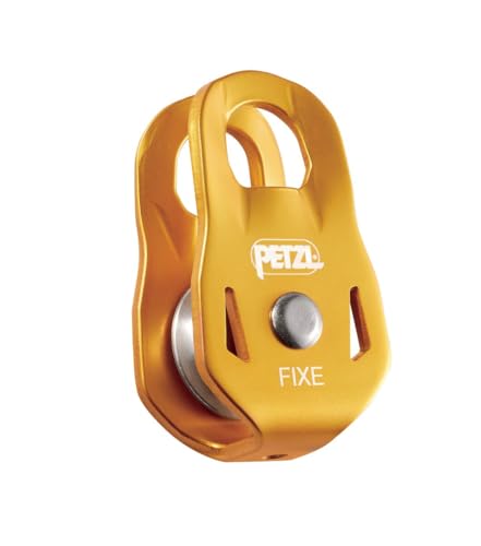 Petzl, FIXE, Compact Pulley with Fixed Side Plates, Yellow - color: Yellow