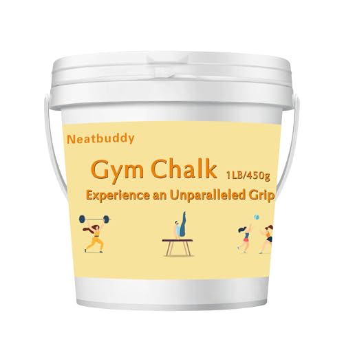 1LB Gym Chalk Bucket|Lifting Chalk|carbonato de magnesio– Premium Chalk Powder with Bag & Spoon for Weightlifting, Gymnastics & Climbing