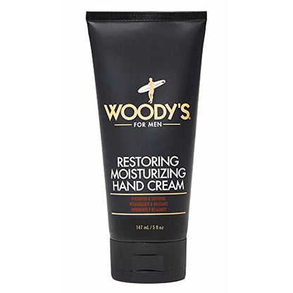 Woody's Restoring Hand Cream for Men, Moisturizing, Hydrating, & Soothing, Rapid Relief for Rough, Dry Hands, 5 Fl Oz - style: Hand Cream