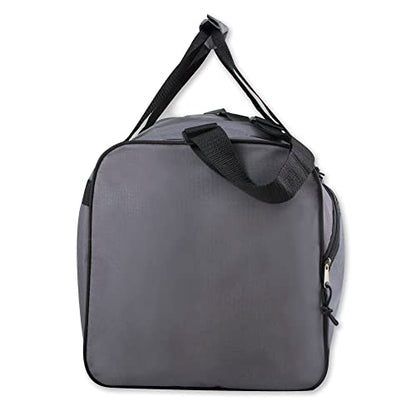 60 Liter, 26 Inch Duffle Bag – Heavy Duty Extra Large Sports Gym Equipment Travel Duffel Bag for Men and Women (Grey) - color: Grey