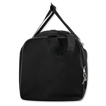60 Liter, 26 Inch Duffle Bag – Heavy Duty Extra Large Sports Gym Equipment Travel Duffel Bag for Men and Women (Black) - color: Black