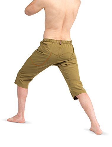 Ucraft "Xlite Rock Climbing Bouldering and Yoga Knickers ¾ Men's and Women's Capri Pants. Lightweight, Stretchy, Breathable - color: Mustard, size: Large