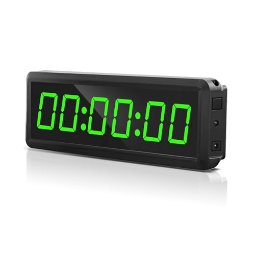Gym Interval Timer, 12" Digital Wall Alarm Clock Timer for Interval Workout with Countdown/Up Stopwatch, Tabata EMOM Remote Control for Home Gym Boxing MMA Fitness - color: Gym Timer - 02