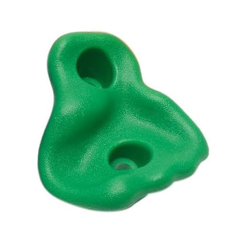 Alomejor 10PCS Rock Climbing Holds PE Rock Climbing Wall Holds 12.5 X 10cm Ergonomic Texture with Screws and Wrench for Indoor Outdoor Wall Kids Age 3+ - color: Green