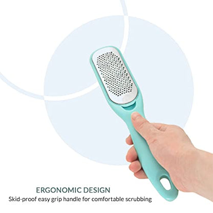 Callus Remover - Dual-Sided Foot File Pedicure Kit | Wet & dry foot scrubber for dead skin - dual-sided rasp & file for smooth heels - pedicure tool for callus & rough skin