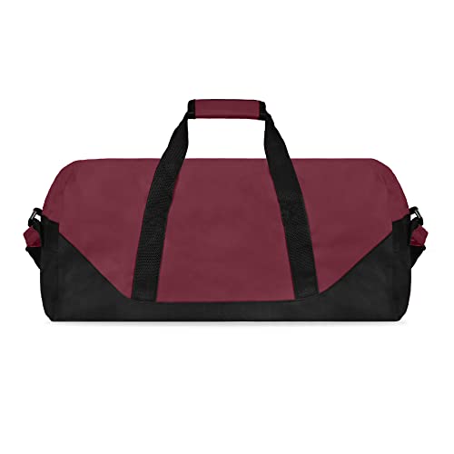 21" Large Duffle Bag with Adjustable Strap - color: Maroon