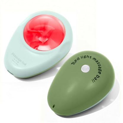 Red Light Vibrating Massage Ball - Handheld Trigger Point Tool for Deep Tissue Massage and Myofascial Release, Portable Massager for All Over the Body (Avocado) - color: Avocado