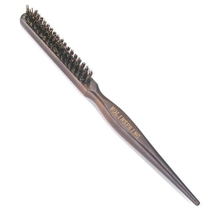 Little Wonder Boar & Tourmaline Nylon Bristle Brush with Rat Tail Handle for Back Combing, Volume Creation, and Hair Styling - Colors May Vary (T-3P) - size: T-3P