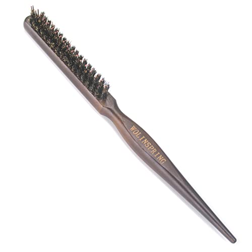 Little Wonder Boar & Tourmaline Nylon Bristle Brush with Rat Tail Handle for Back Combing, Volume Creation, and Hair Styling - Colors May Vary (T-3P) - size: T-3P