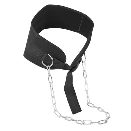 Dip Belt with Chain and, Heavy Duty Dip Belt for Weighting, Pull Ups and Dips, Fabric with less Steel Chain for Strength ing, Comable