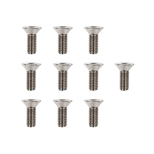 Atomik Climbing Holds Set of 10 Flat Head 1 Inch Stainless Steel Bolts - size: 10 Pack 1 in. Flat Head Stainless