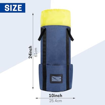 Arborist Rope Bag, Rope Storage Bag with 4 Side Pockets and Handle, Large Capacity Rope Organizer for Tree Climbing Gear and Rigging Equipment