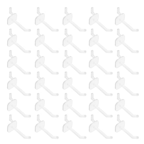 Ipetboom 50pcs Plastic Pegboard Hooks 5cm Small Peg Hooks for Garage Wall Organizer Tool Hanging Board and Workshop Storage
