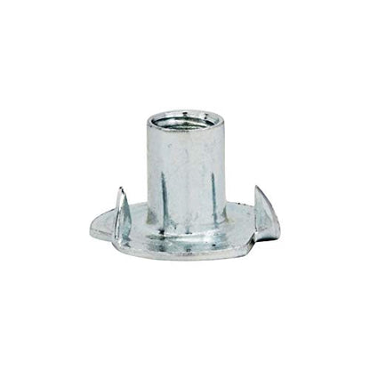 Rok Hardware Three Prong T-Nut Fasteners Holds, 1/4-20 with 5/16" Long Barrel Machine Thread Steel Tee-Nut Rock Climbing (50 Pack) - style: 50 Pack