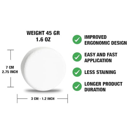 5 Block Chalk Discs, Gym Chalk Blocks, Chalk Discs, Magnesium Carbonate for Better Grip, Weightlifting, Rock Climbing, Gymnastics, Bouldering, Weightlifting, Pool Billiards.