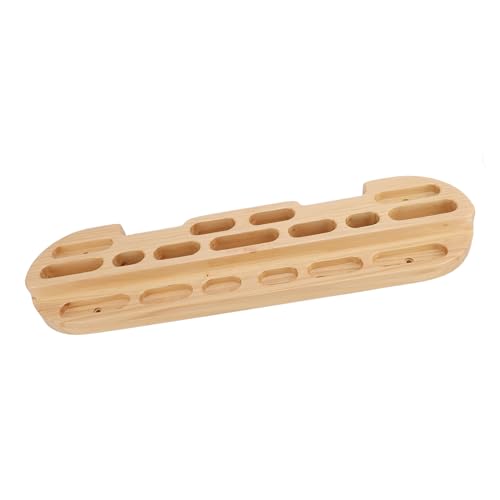 RiToEasysports Climbing Fingerboard, Wooden Hangboard for Rock Climbing Training with Finger Holes of Varying Lengths and Depths, Portable Pull Up Bar Grip Strengthener