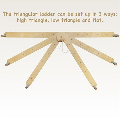 Kids Foldable Climbing Set with Ladder,Ramp,Balance Beam;Triangle Wooden Climbing Toys for Toddlers 1-3 Inside Playground,Baby Indoor Climber Jungle Gym for Montessori