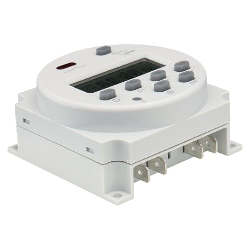 Baomain Time Switch Relay,Digital LCD Programmable Timer,12V DC/AC Input,200-250V 16A Output,28 Programs Daily/Weekly Schedule,CN101A for Lighting and Equipment Control - size: Timer without Cover