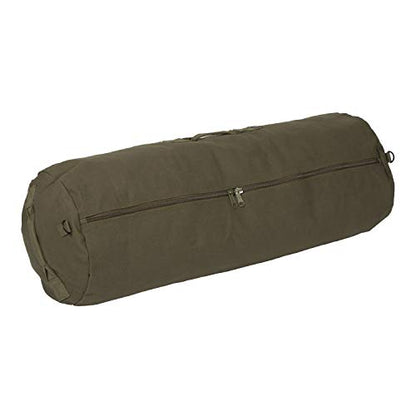 STANSPORT - Deluxe Duffel Bag With Zipper For Gym, Travel, & Storage - color: Olive Green, style: 50” X 18” X 18”