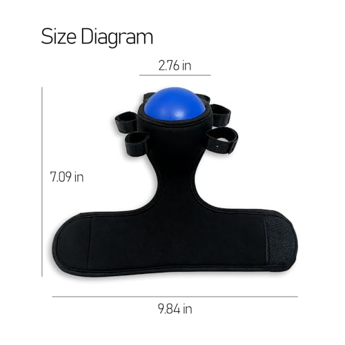 Anti Spasticity Hand Splint with Training Ball - Strap With Adjustable Finger Size,Orthosis Brace for Stroke Recovery, Spasm & Hemiplegia Rehabilitation for Adults - Hand Therapy Equipment for Functional Impairment